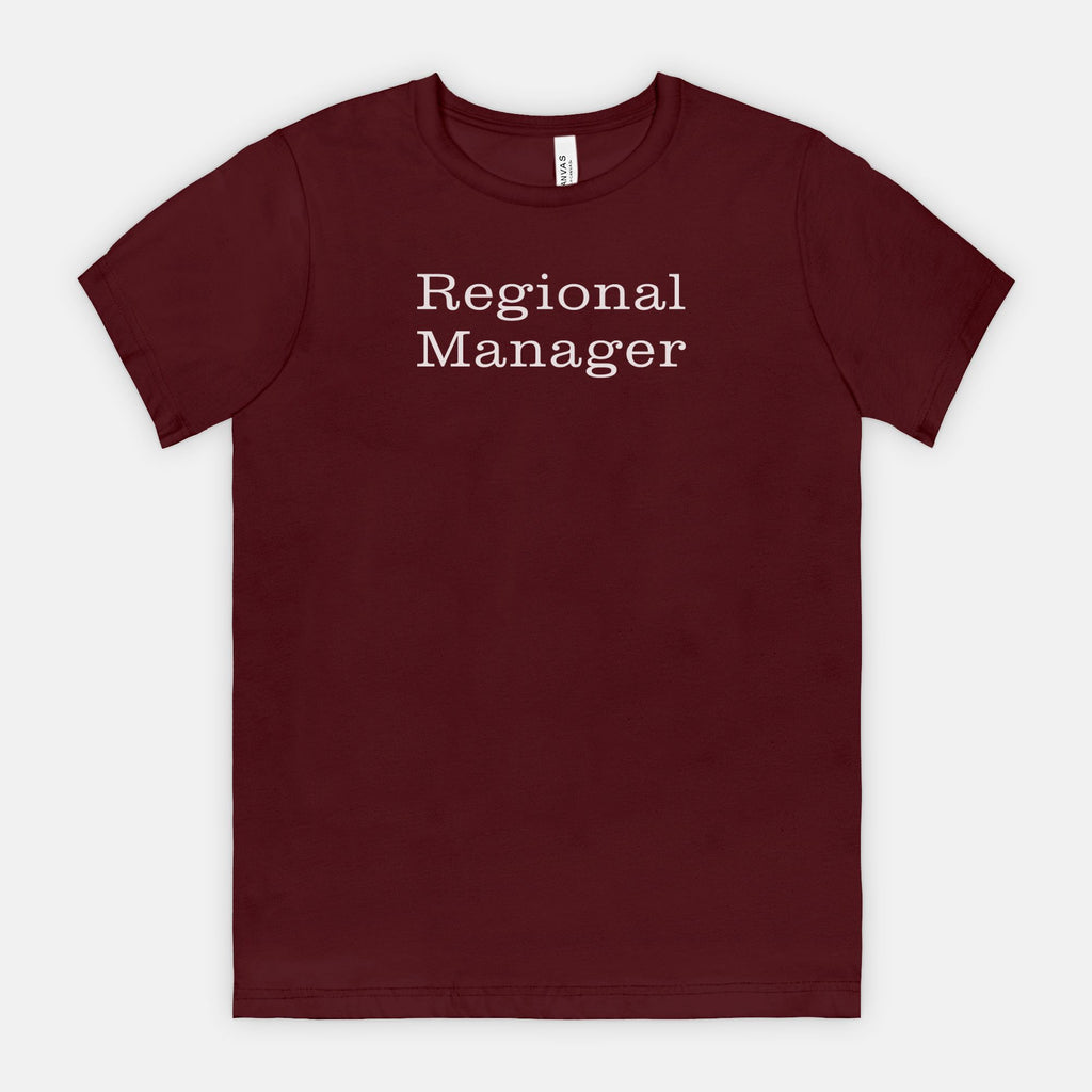 Regional Manager T-shirt - white text