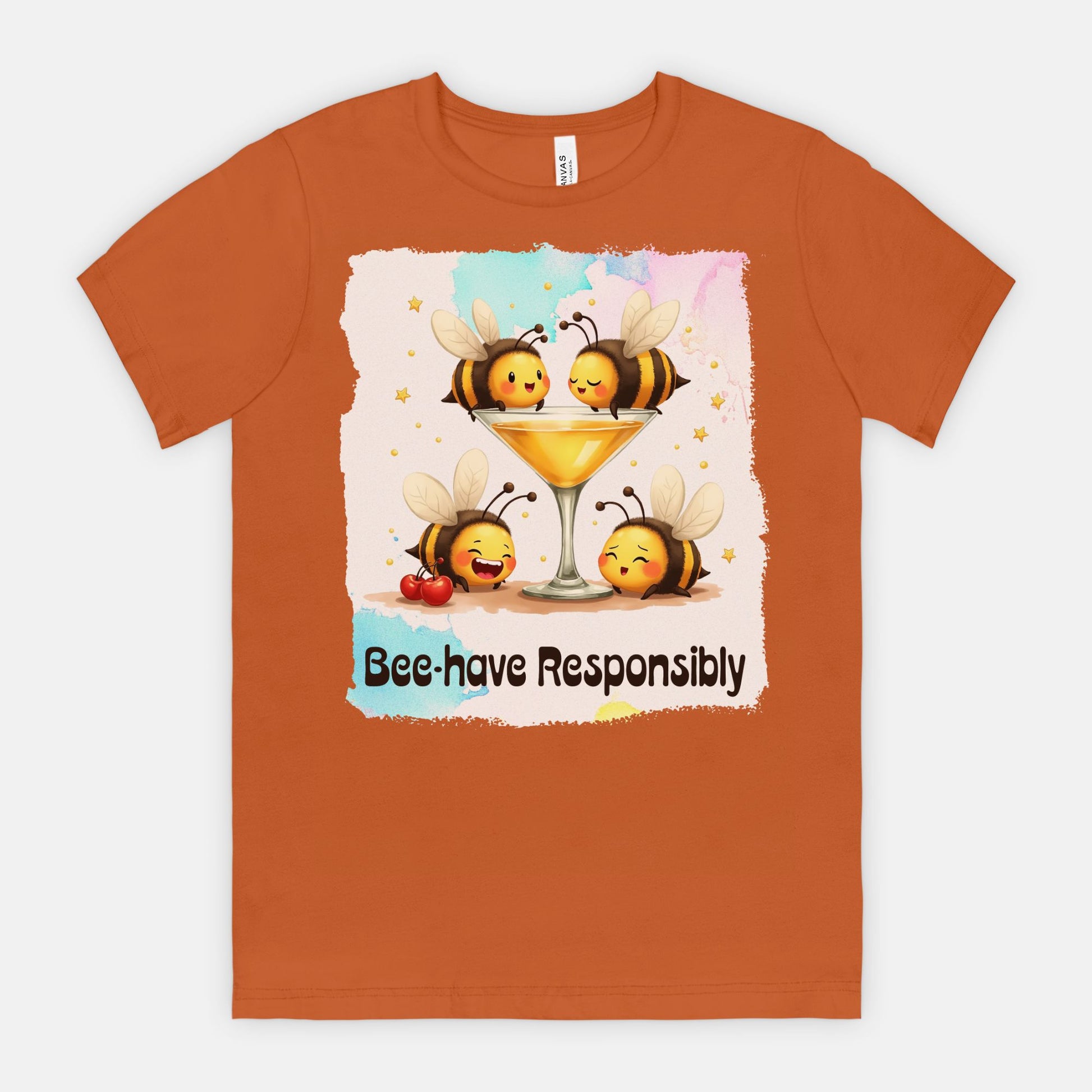 Bee-have Responsibly – Funny Bee Cocktail Shirt