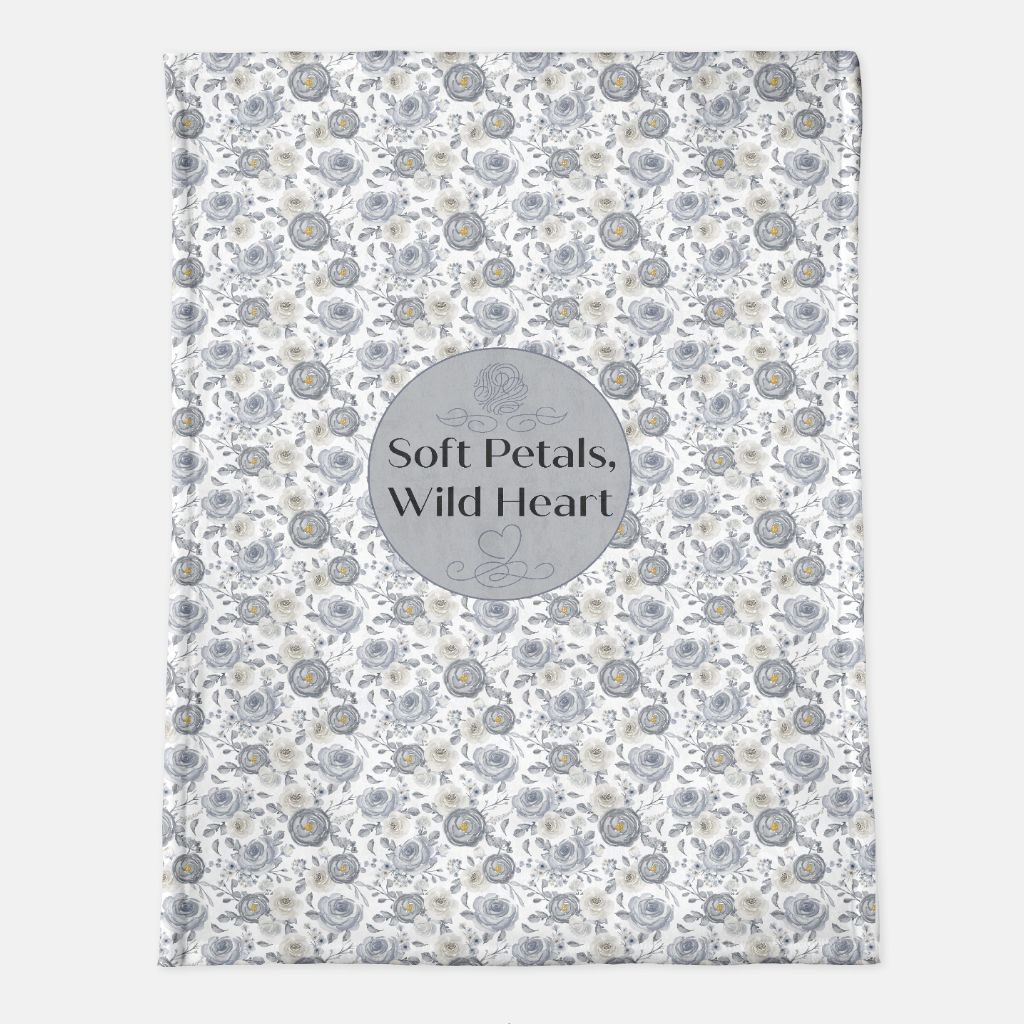 Soft Petals, Wild Heart Minky Blanket