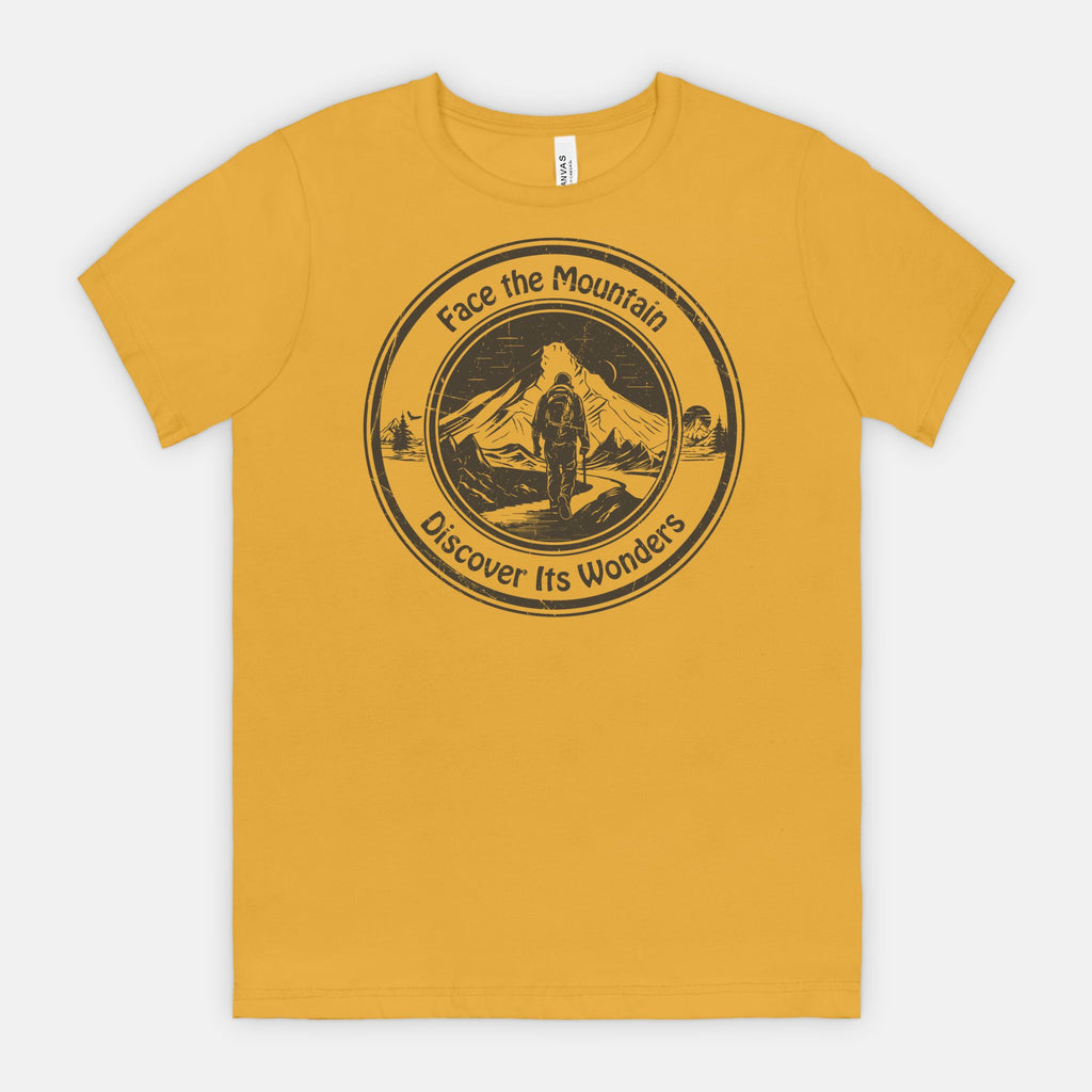 Face the Mountain Discover Its Wonders Adventure T-Shirt
