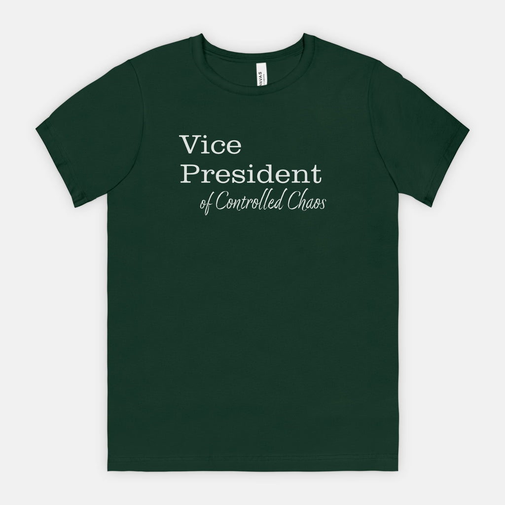 VP of Controlled Chaos Tee - White Text