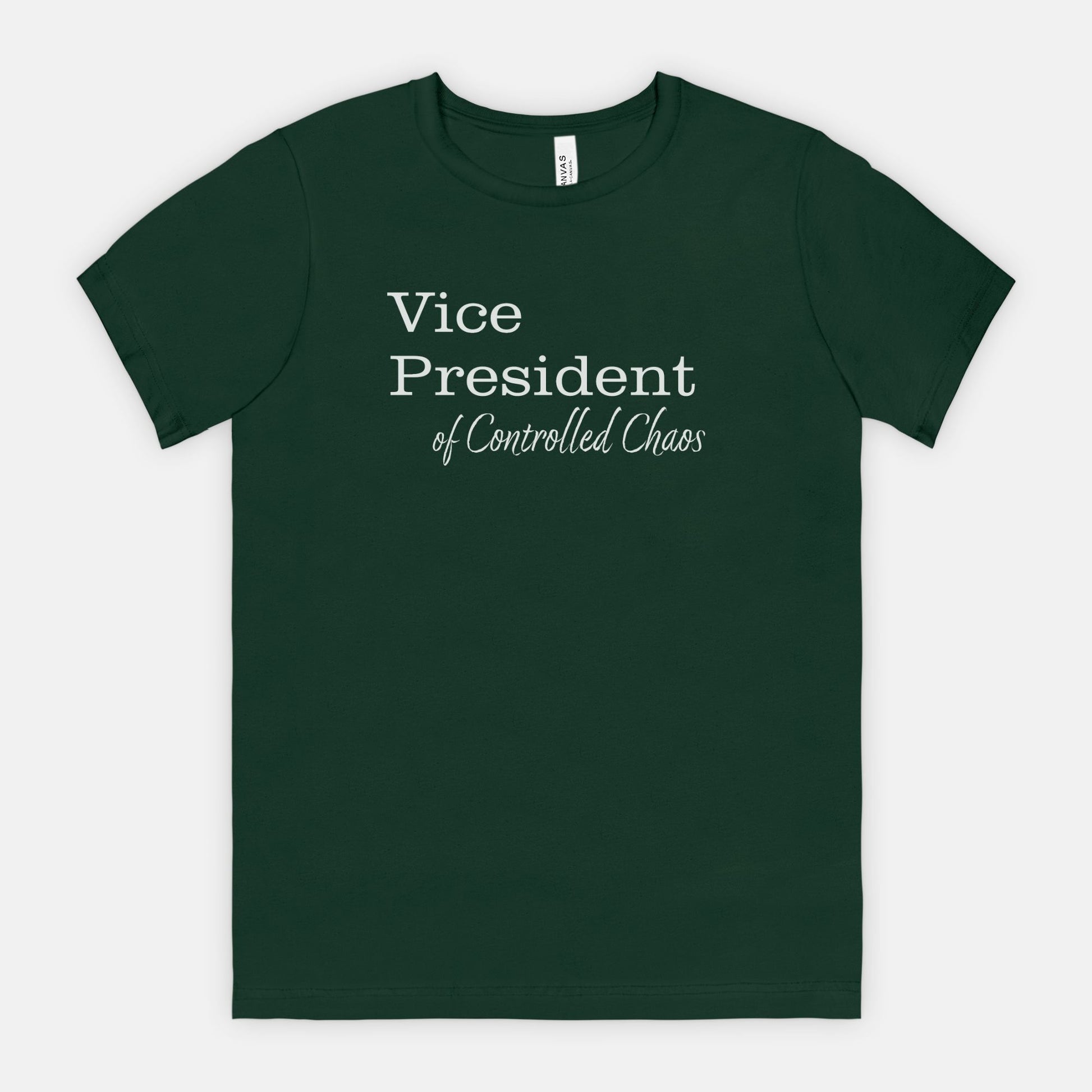 VP of Controlled Chaos Tee - White Text
