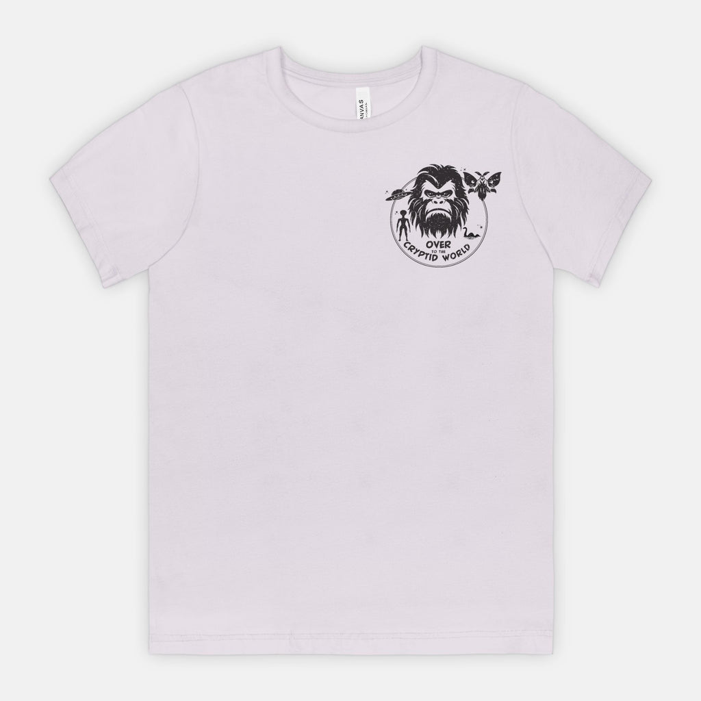 Small Over to the Cryptid World Bigfoot UFO Mothman Nessie Alien Shirt