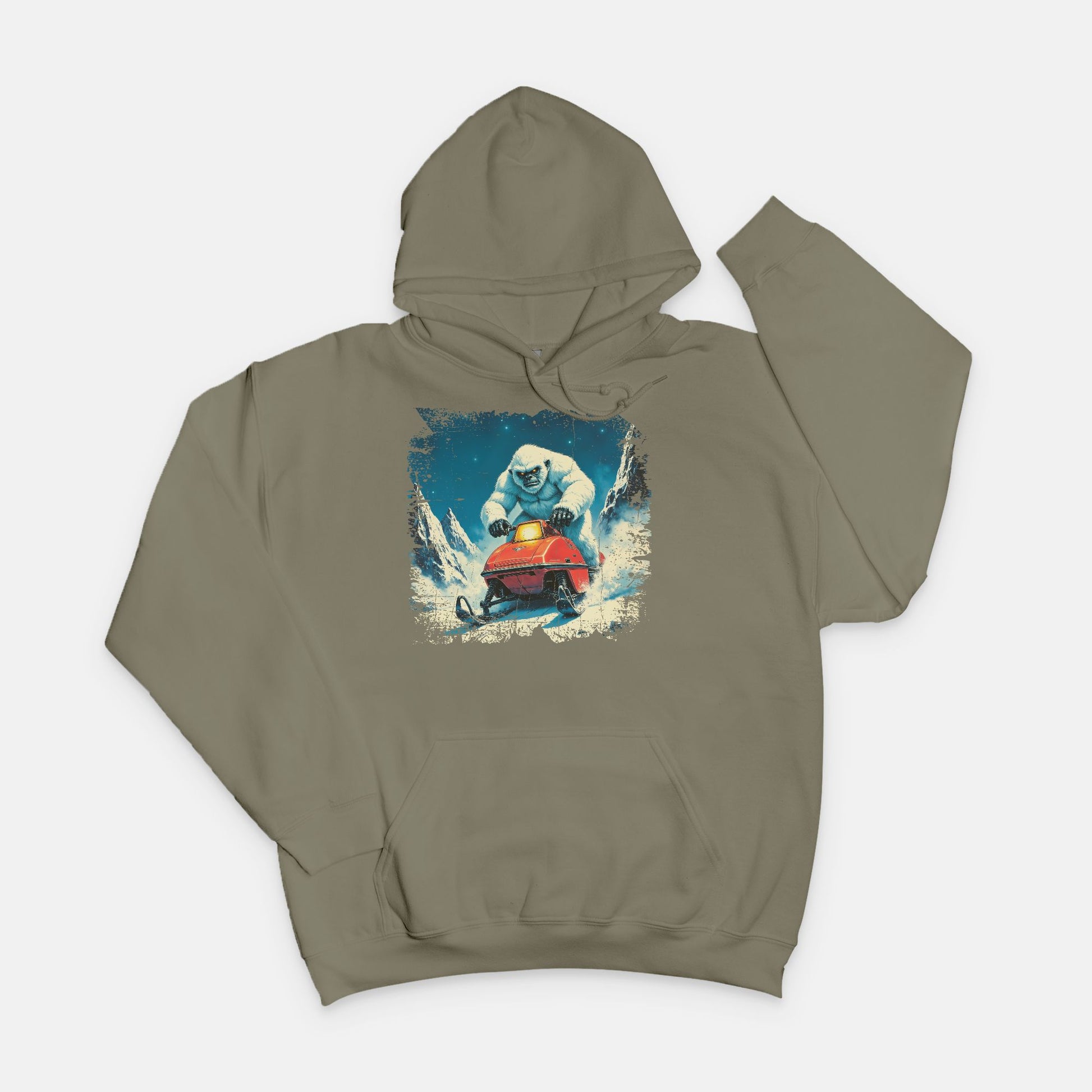 Yeti on Snowmobile Sweatshirt