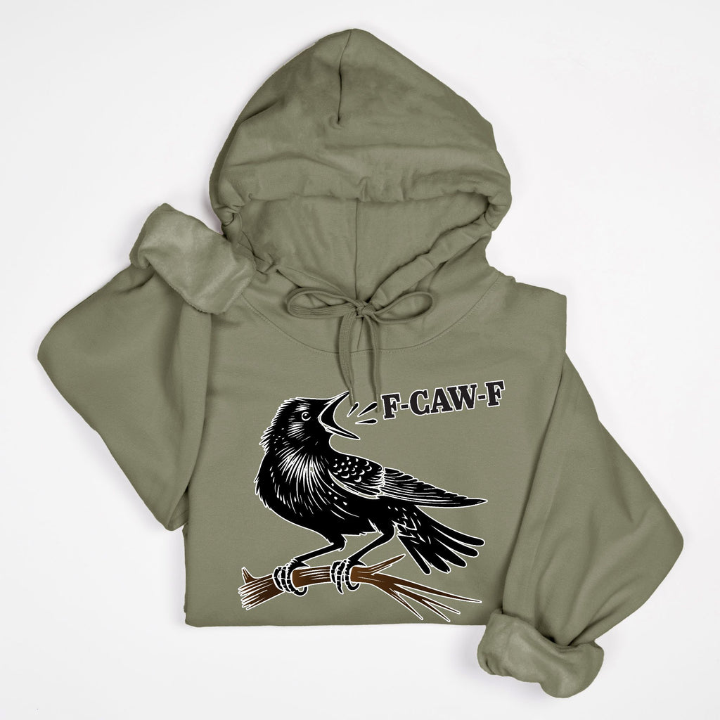 F-CAW-F Crow Hoodie – Funny Edgy Bird