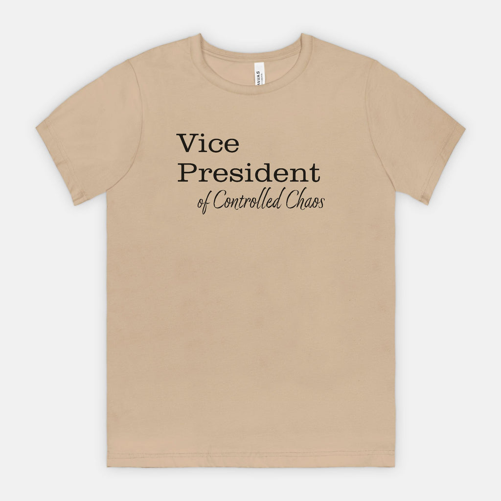 VP of Controlled Chaos Tee - Black Text