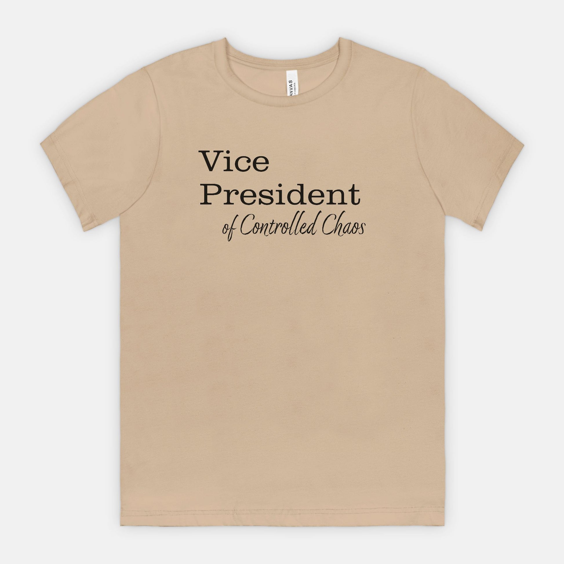 VP of Controlled Chaos Tee - Black Text