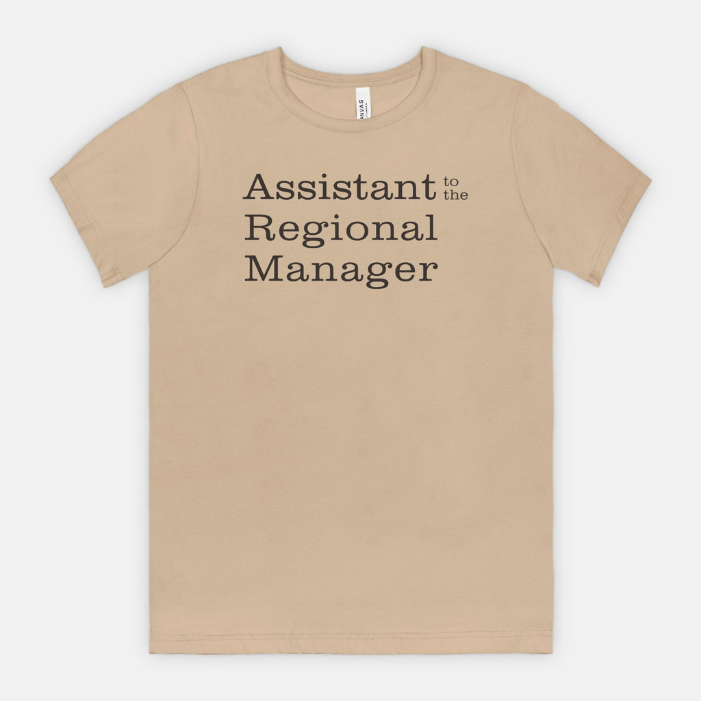 Assistant to the Regional Manager Tee - black text