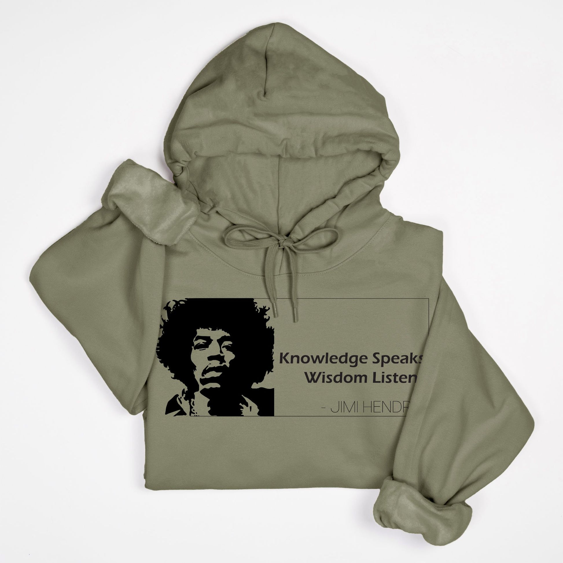 Knowledge Speaks, Wisdom Listens - Jimi Hendrix Quote Hoodie