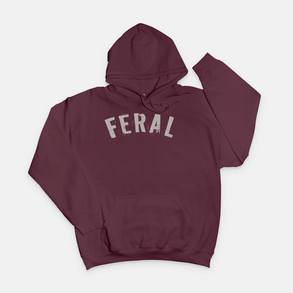 Feral Hoodie | Wild at Heart Comfort Gray Text