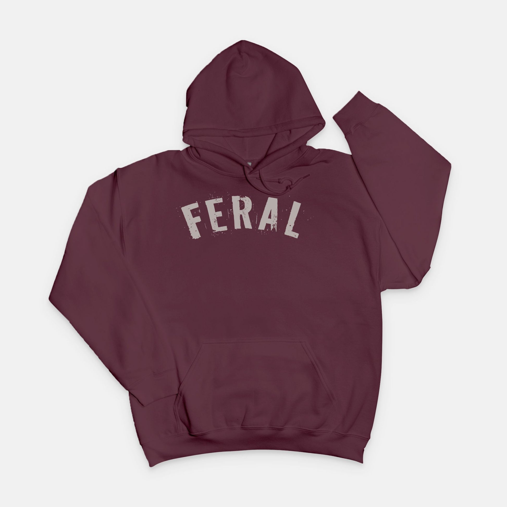 Feral Hoodie | Wild at Heart Comfort Gray Text