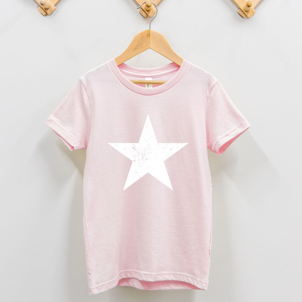 White Distressed Star Toddler T-Shirt