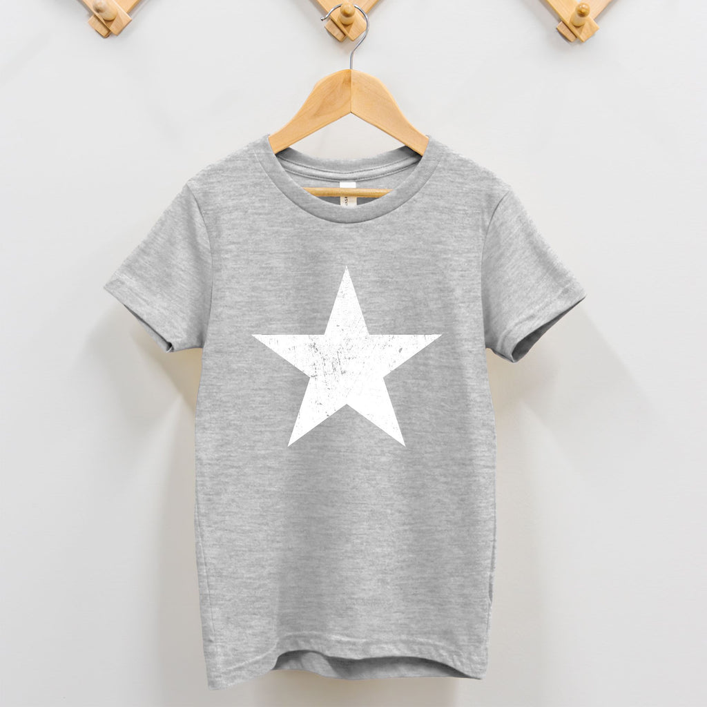 White Distressed Star Toddler T-Shirt