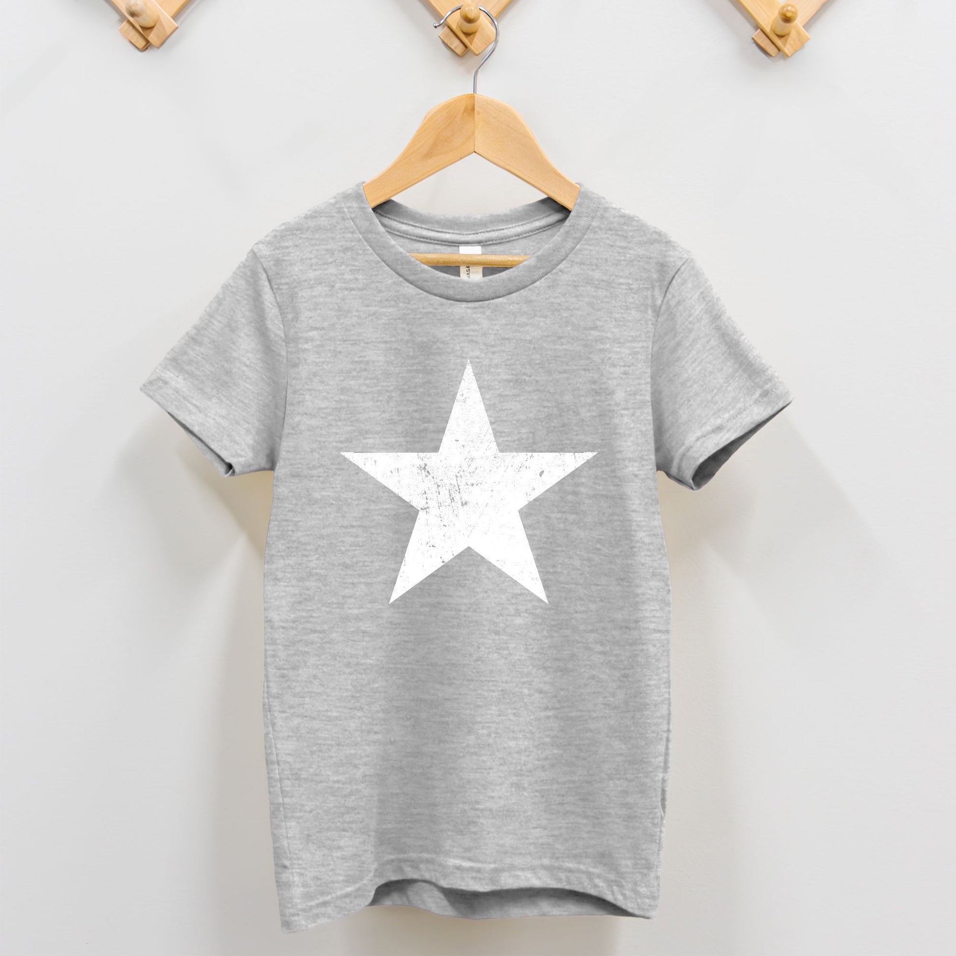 White Distressed Star Toddler T-Shirt