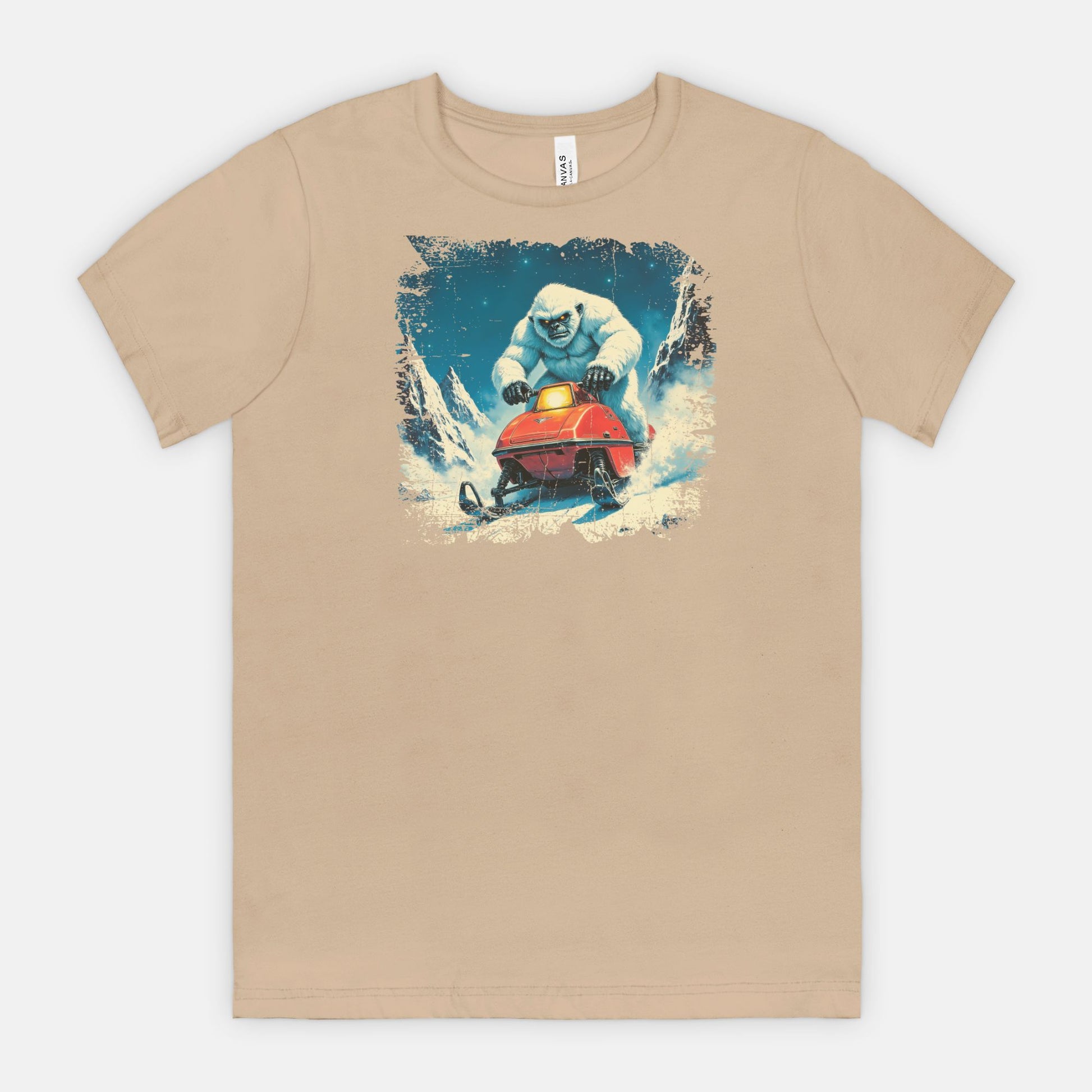 Yeti on Snowmobile T-Shirt