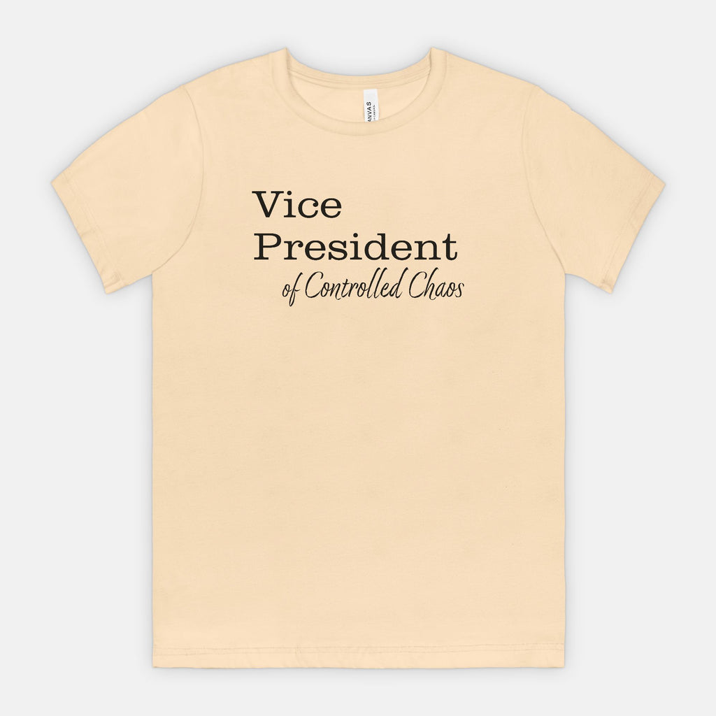 VP of Controlled Chaos Tee - Black Text