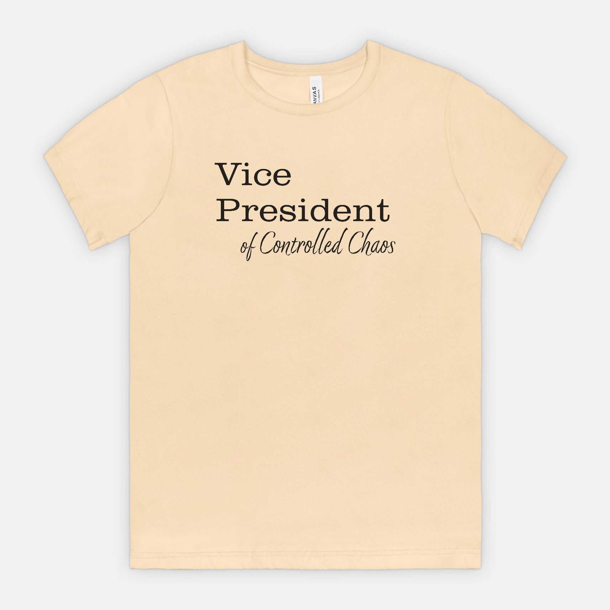 VP of Controlled Chaos Tee - Black Text
