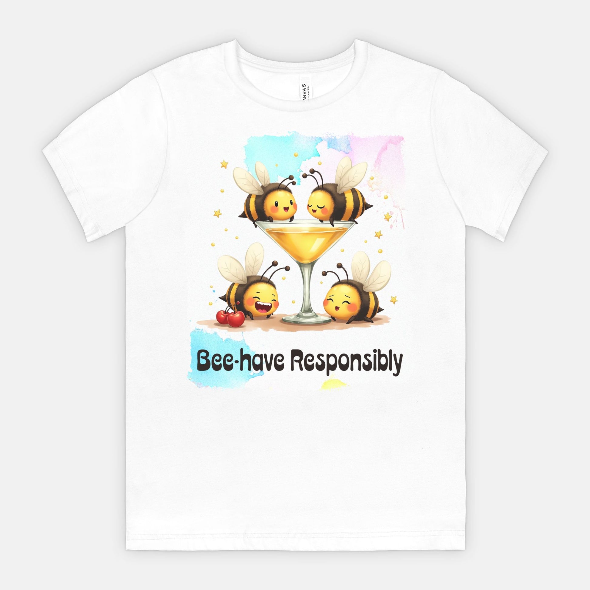 Bee-have Responsibly – Funny Bee Cocktail Shirt