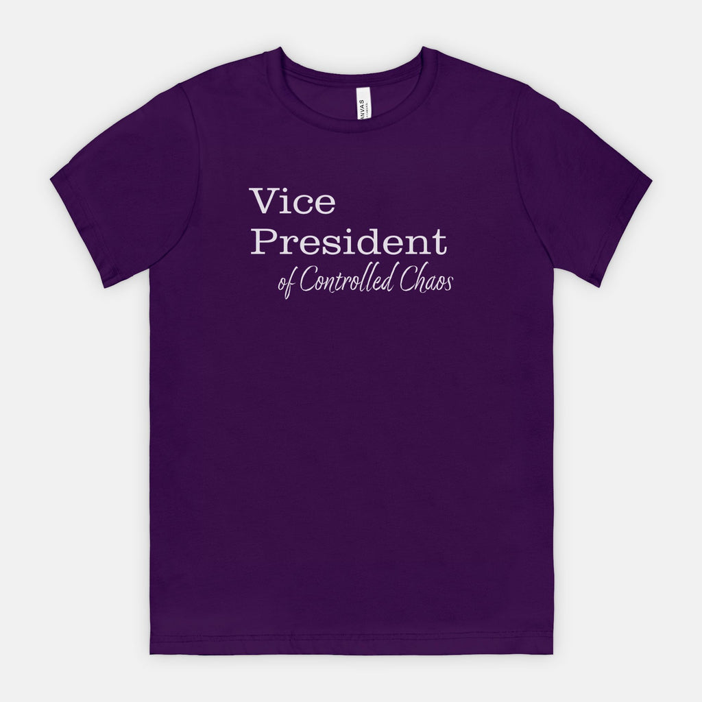 VP of Controlled Chaos Tee - White Text