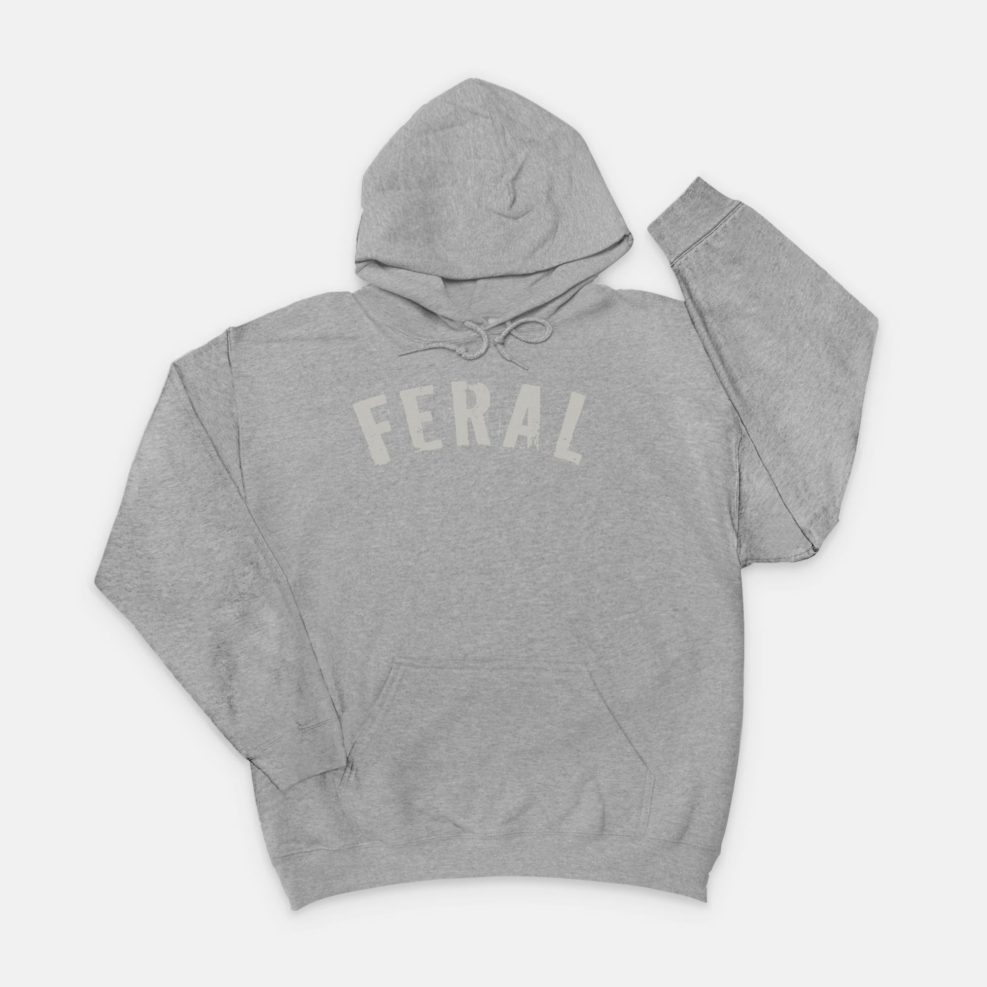 Feral Hoodie | Wild at Heart Comfort Gray Text