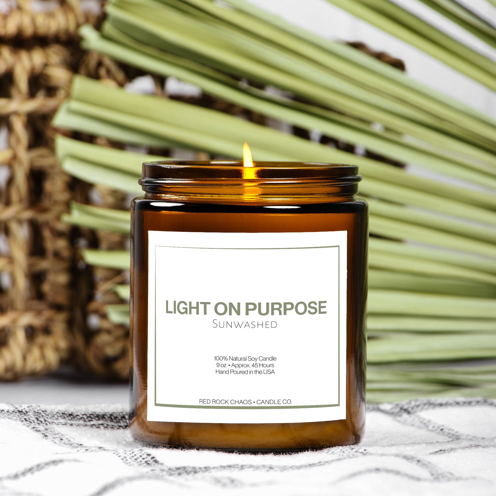 Light on Purpose Sunwashed 9 oz Soy Candle