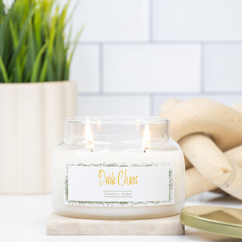 Dark Chaos – Oakmoss + Amber Soy Candle (12oz)