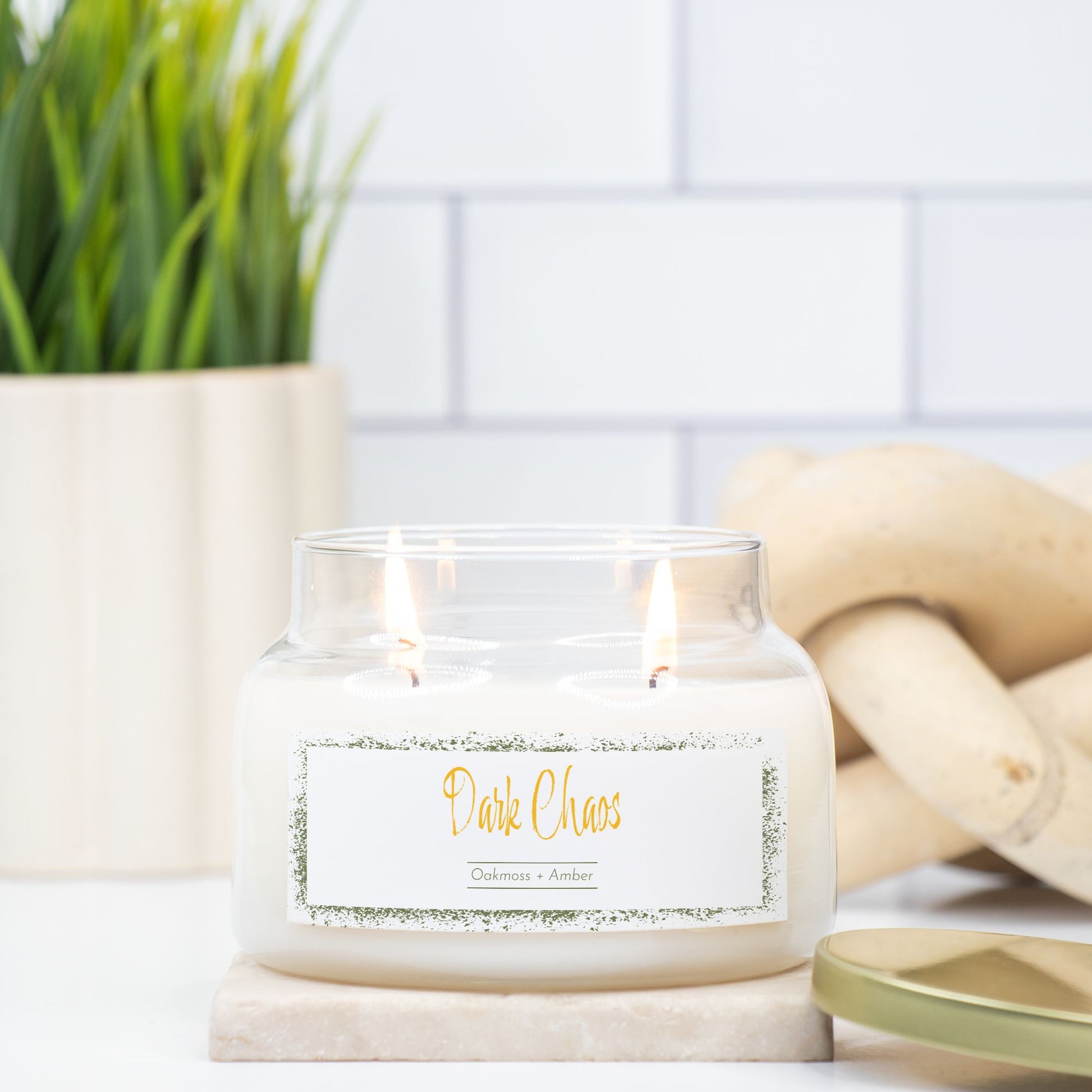 Dark Chaos – Oakmoss + Amber Soy Candle (12oz)