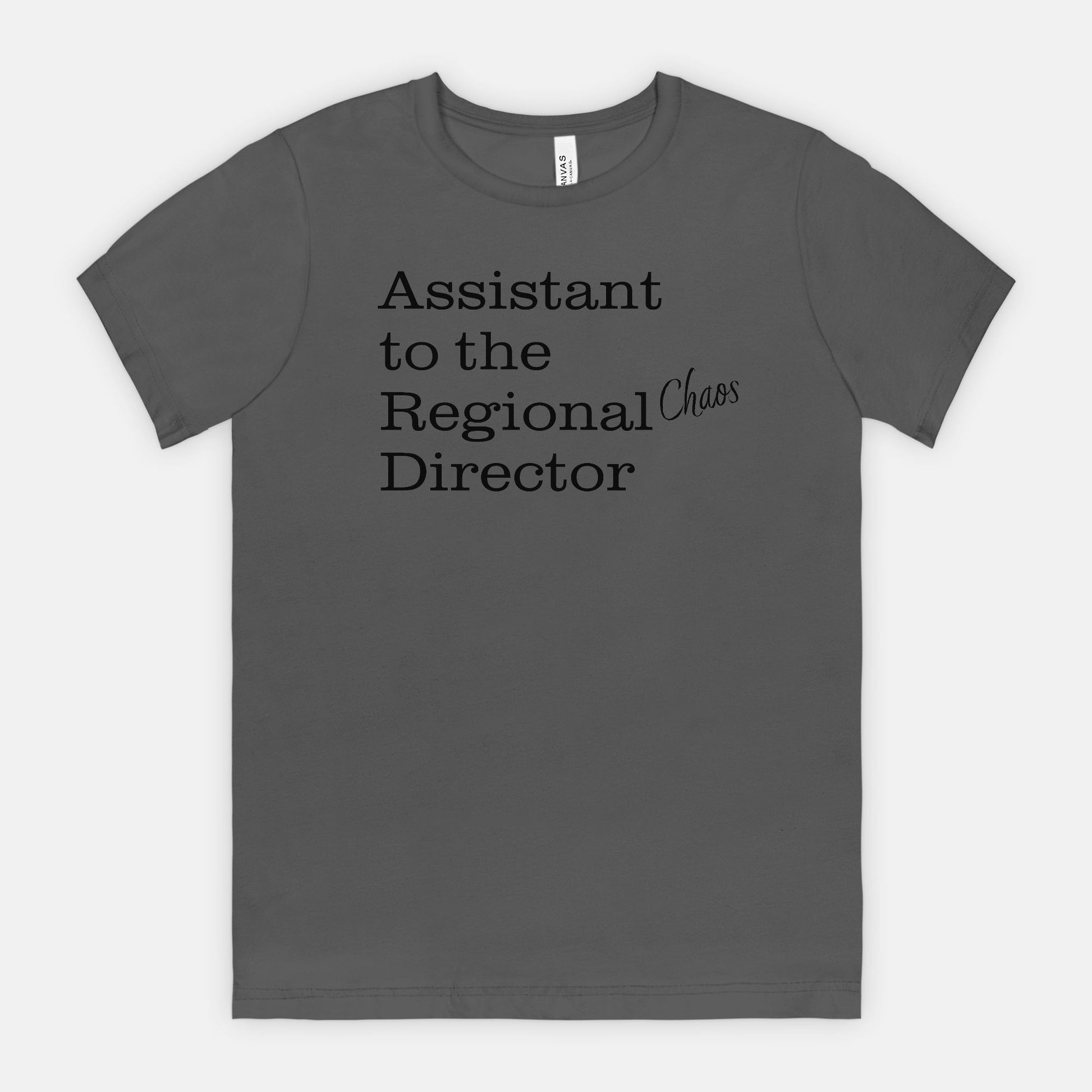 Assistant to the Regional Chaos Director Tee - Black text