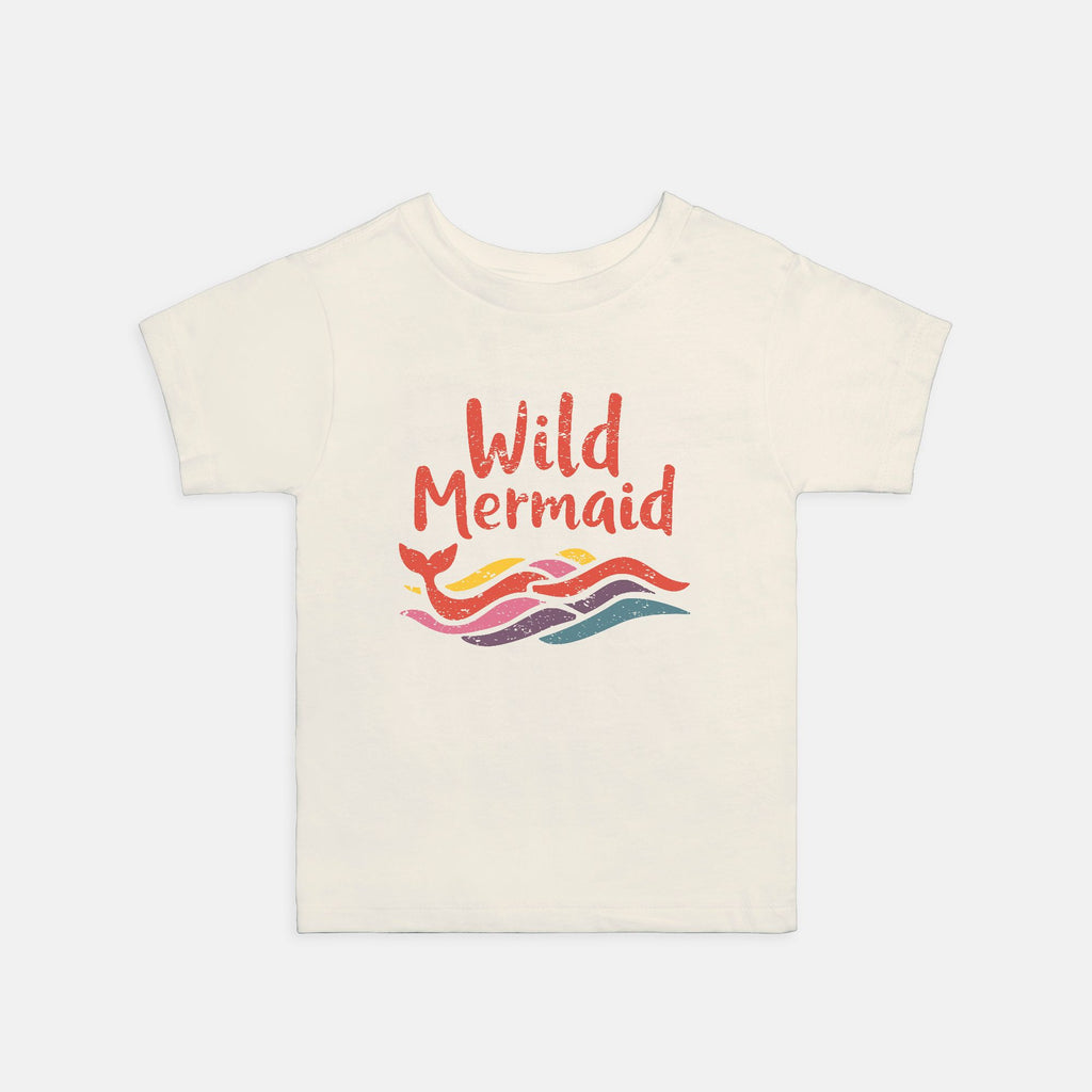 Wild Mermaid – Retro Rainbow Toddler Tee