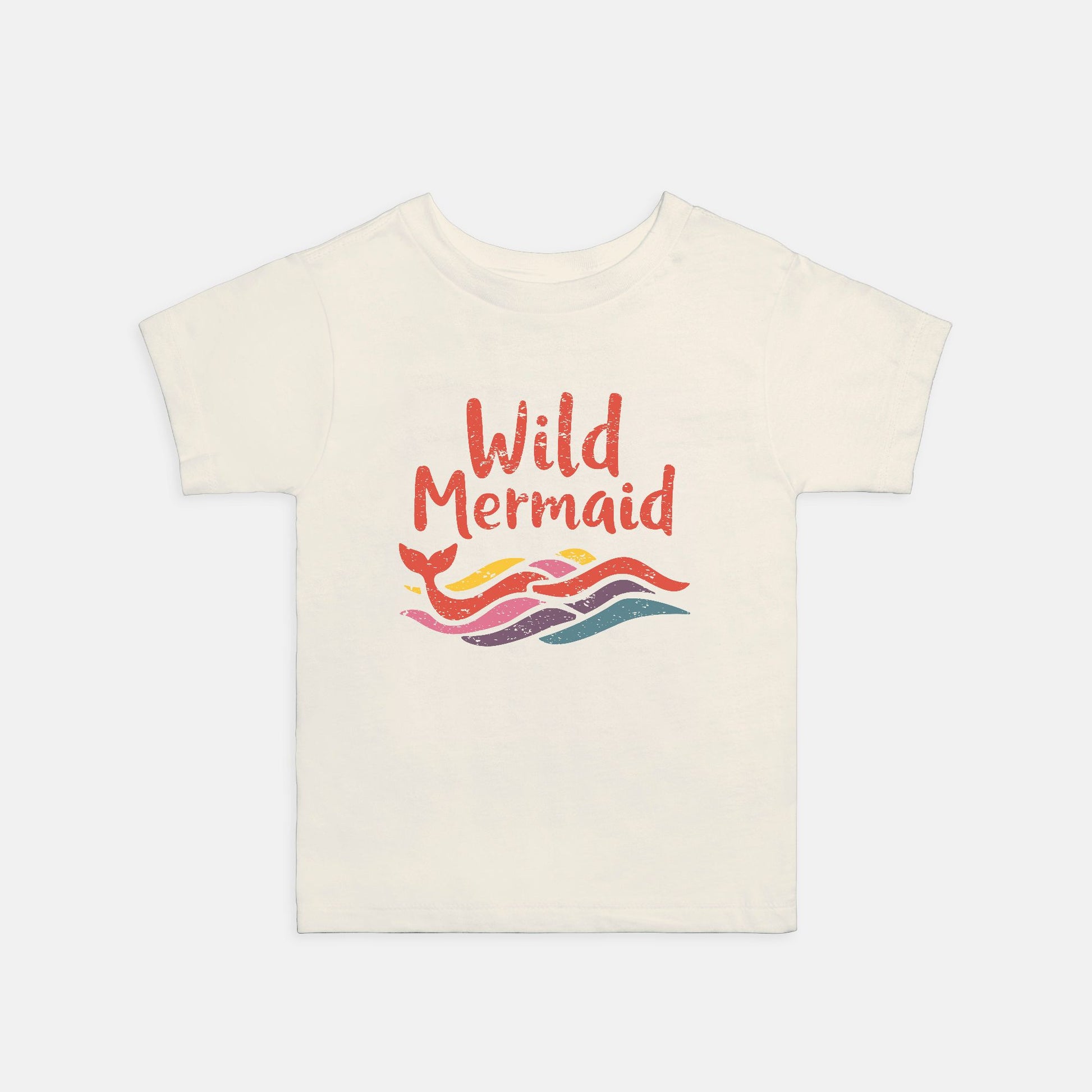 Wild Mermaid – Retro Rainbow Toddler Tee