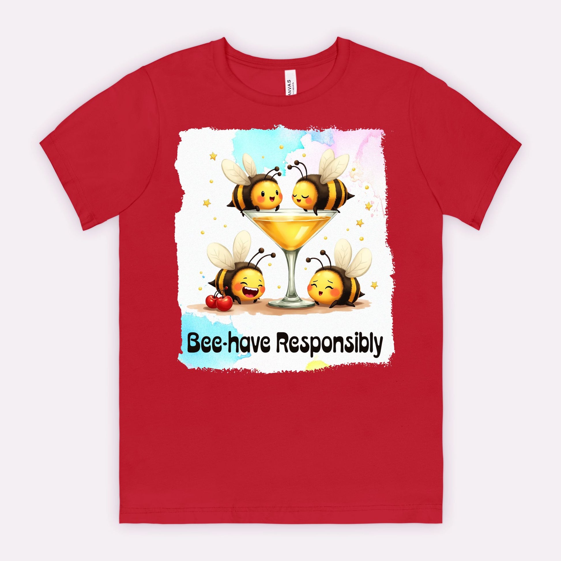Bee-have Responsibly – Funny Bee Cocktail Shirt