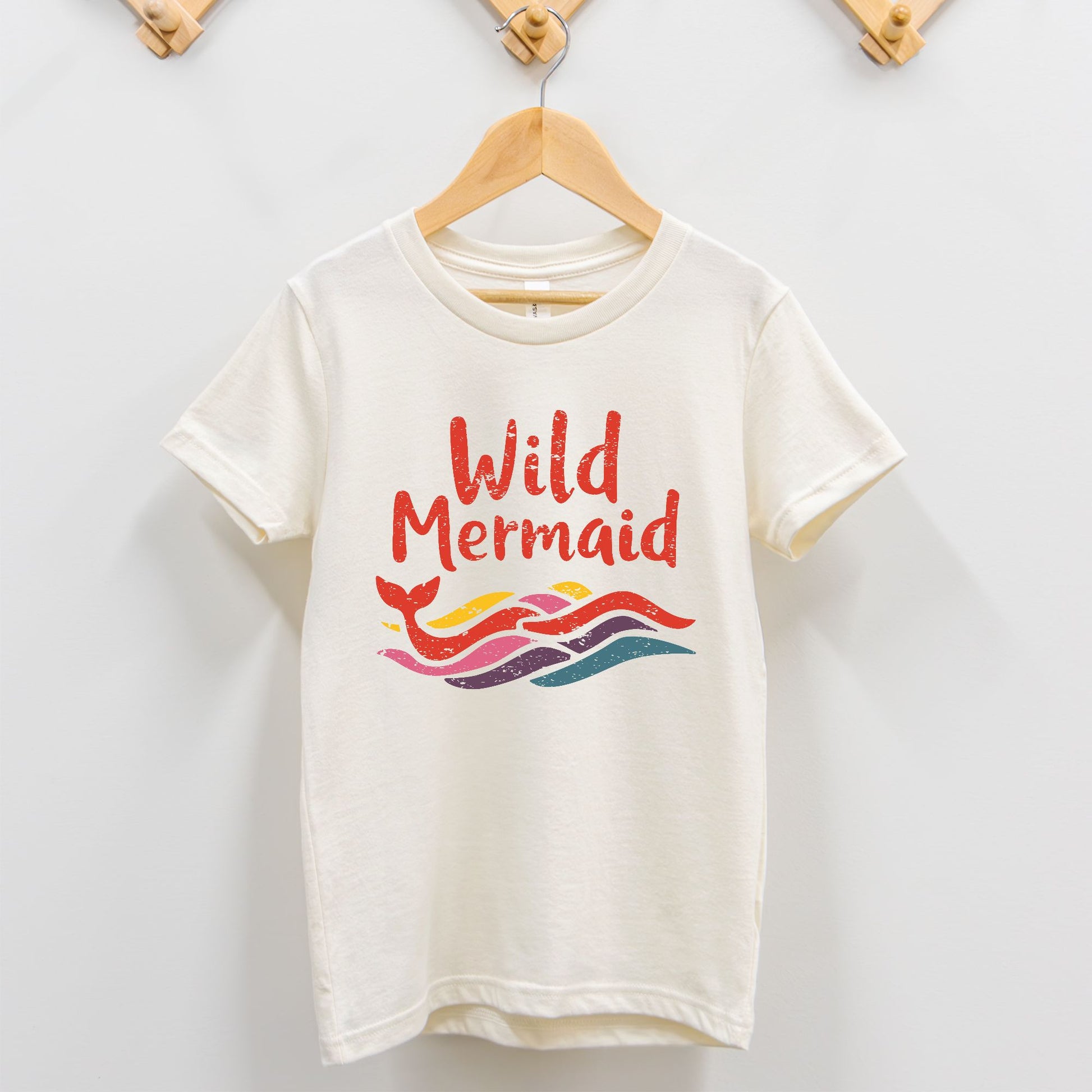 Wild Mermaid – Retro Rainbow Toddler Tee