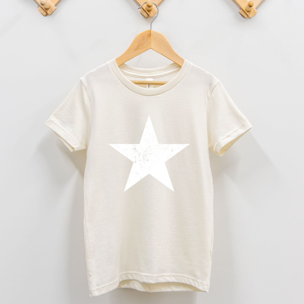White Distressed Star Toddler T-Shirt