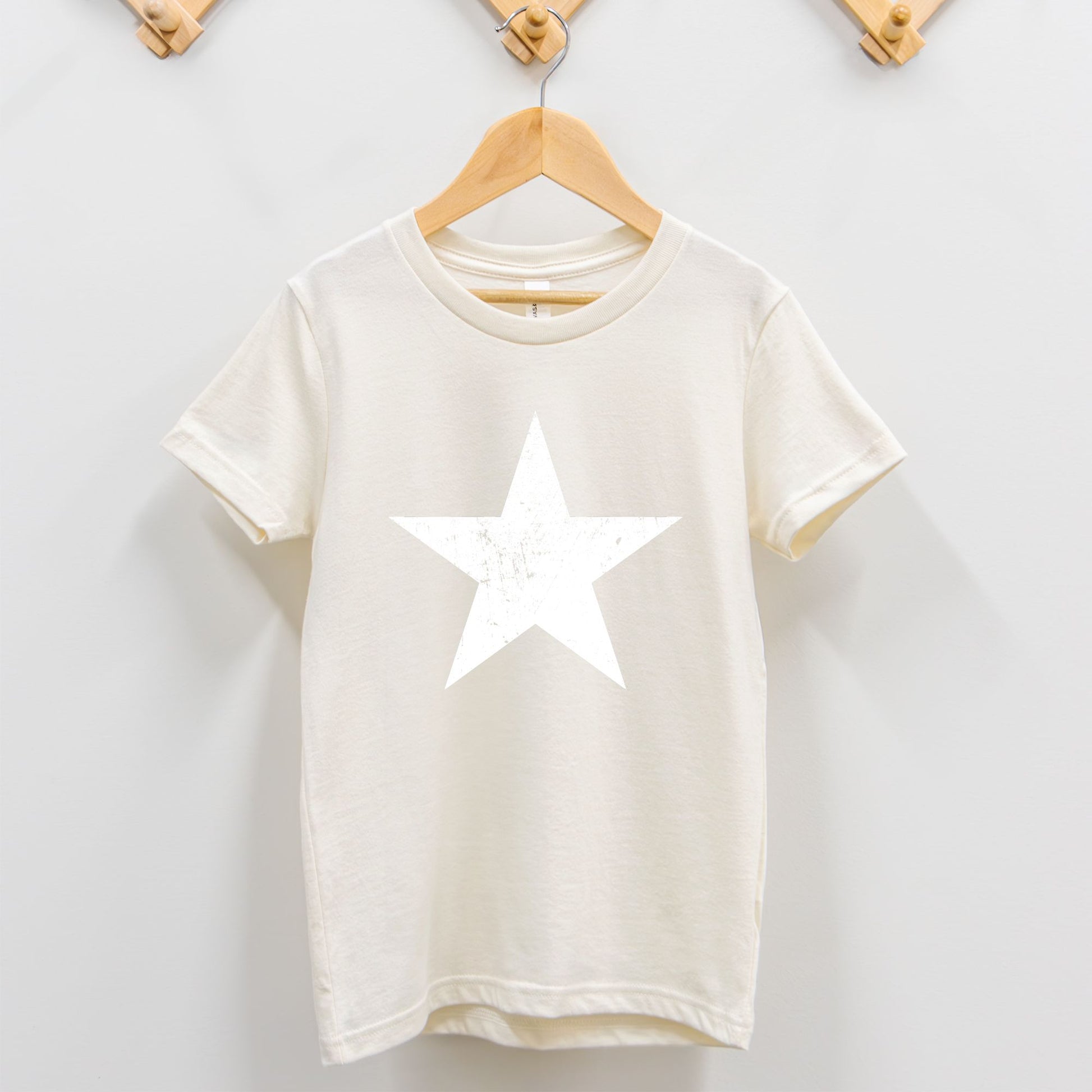 White Distressed Star Toddler T-Shirt