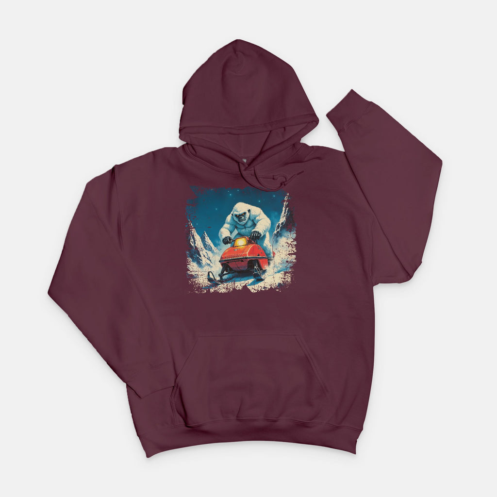 Yeti on Snowmobile Sweatshirt