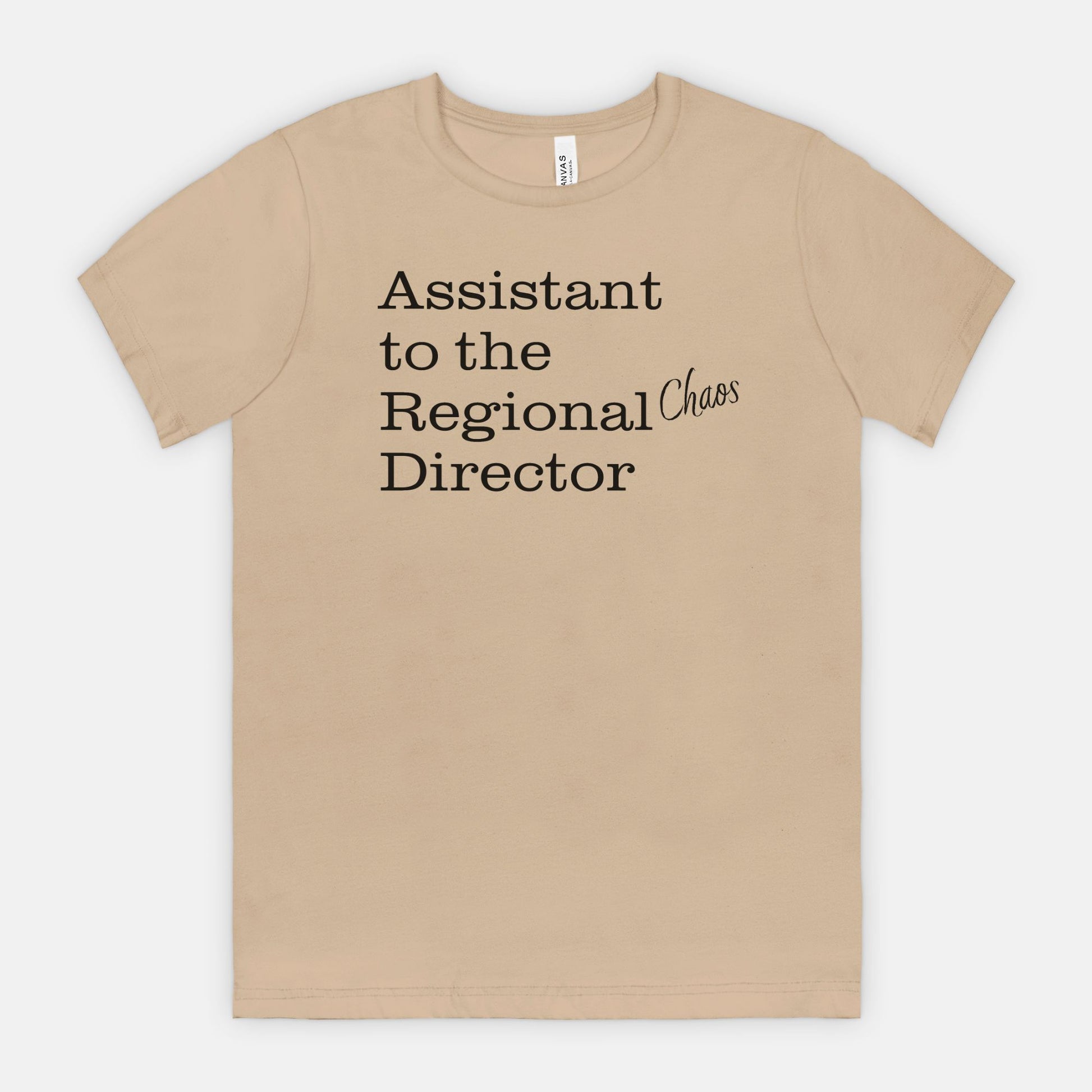 Assistant to the Regional Chaos Director Tee - Black text