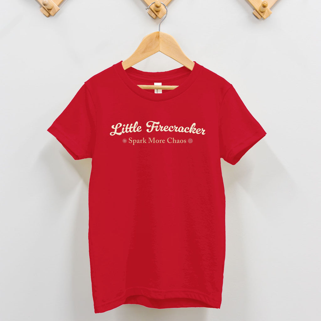 Little Firecracker Spark More Chaos Toddler Patriotic T-Shirt