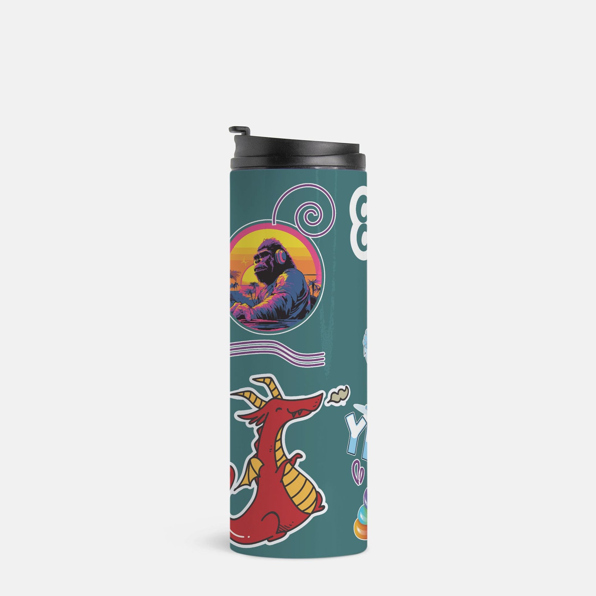 Cryptid Chaos Tumbler – Alien, Yeti, UFO, Bigfoot, Dragon Design