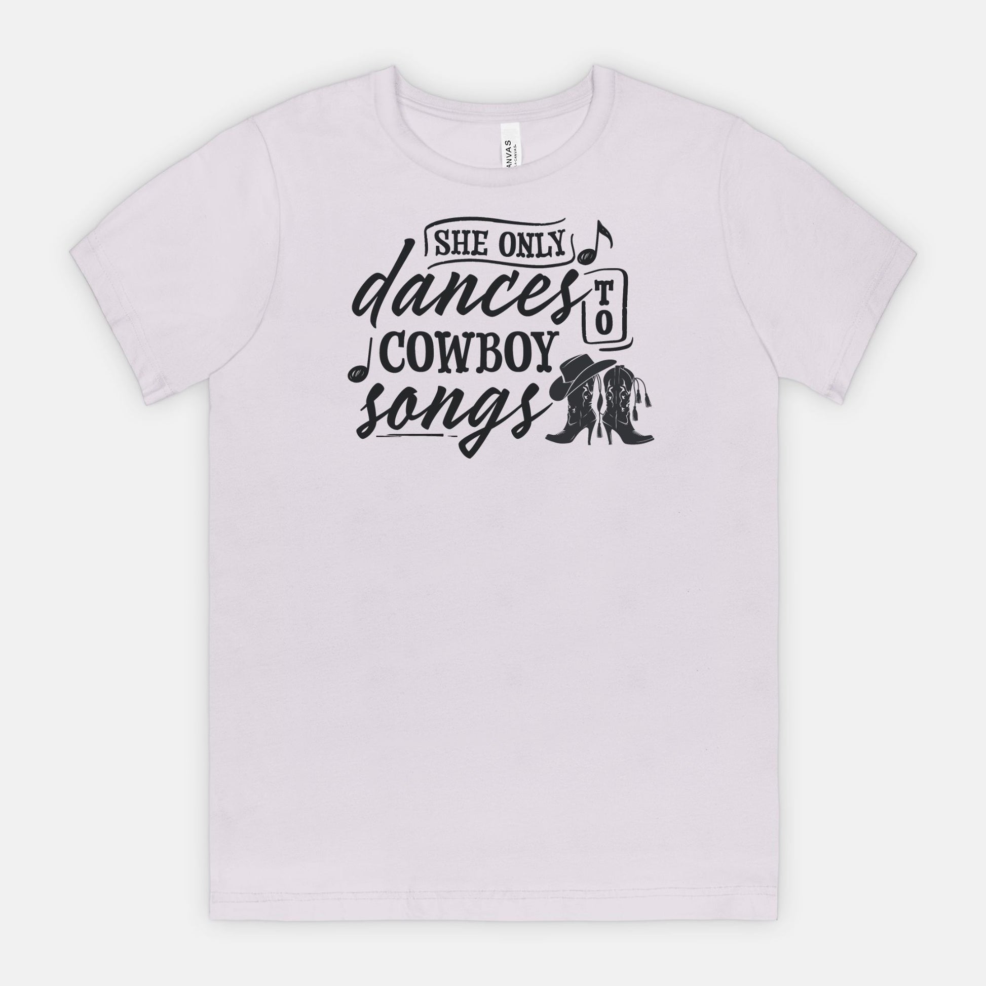 She Only Dances to Cowboy Songs – Western Graphic Tee for Country Music Lovers