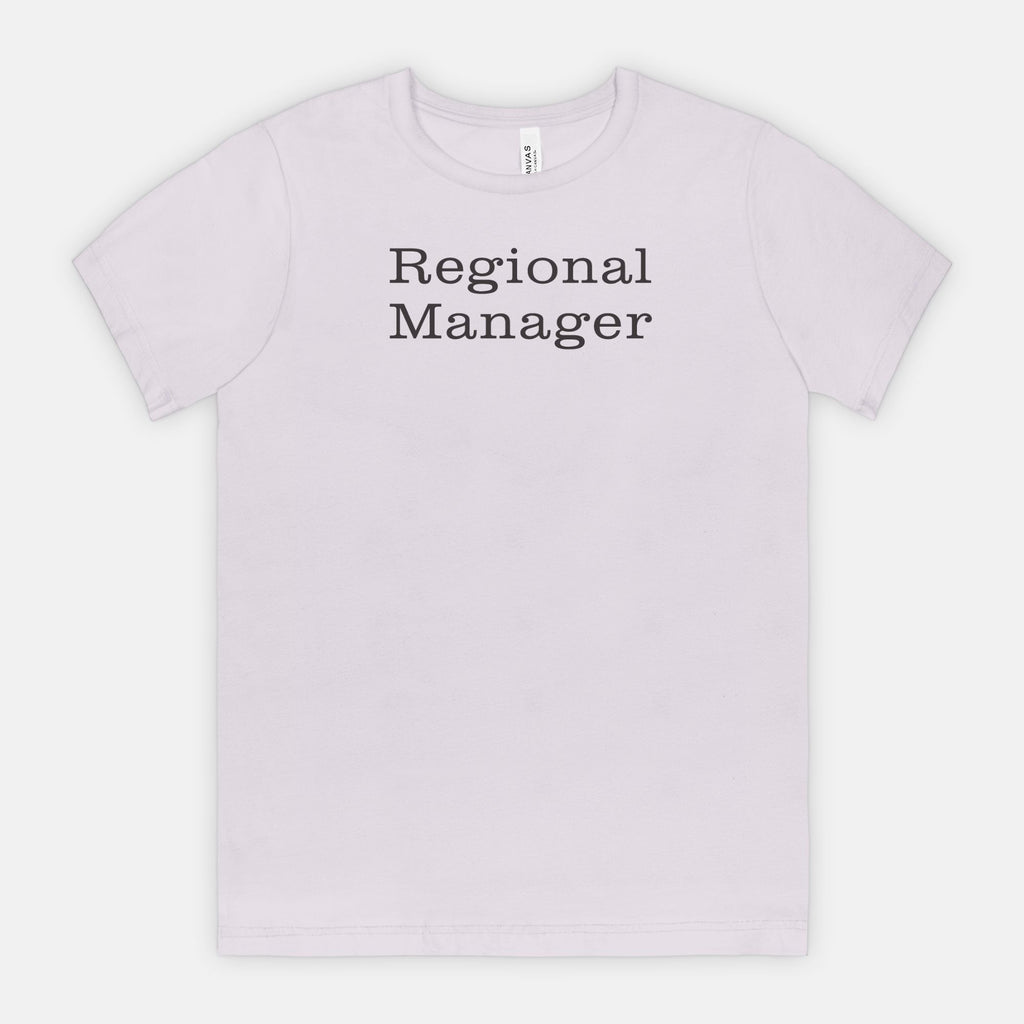 Regional Manager Tee - Black text