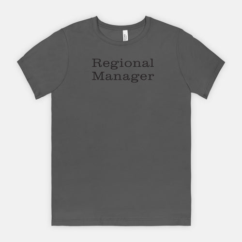 Regional Manager Tee - Black text