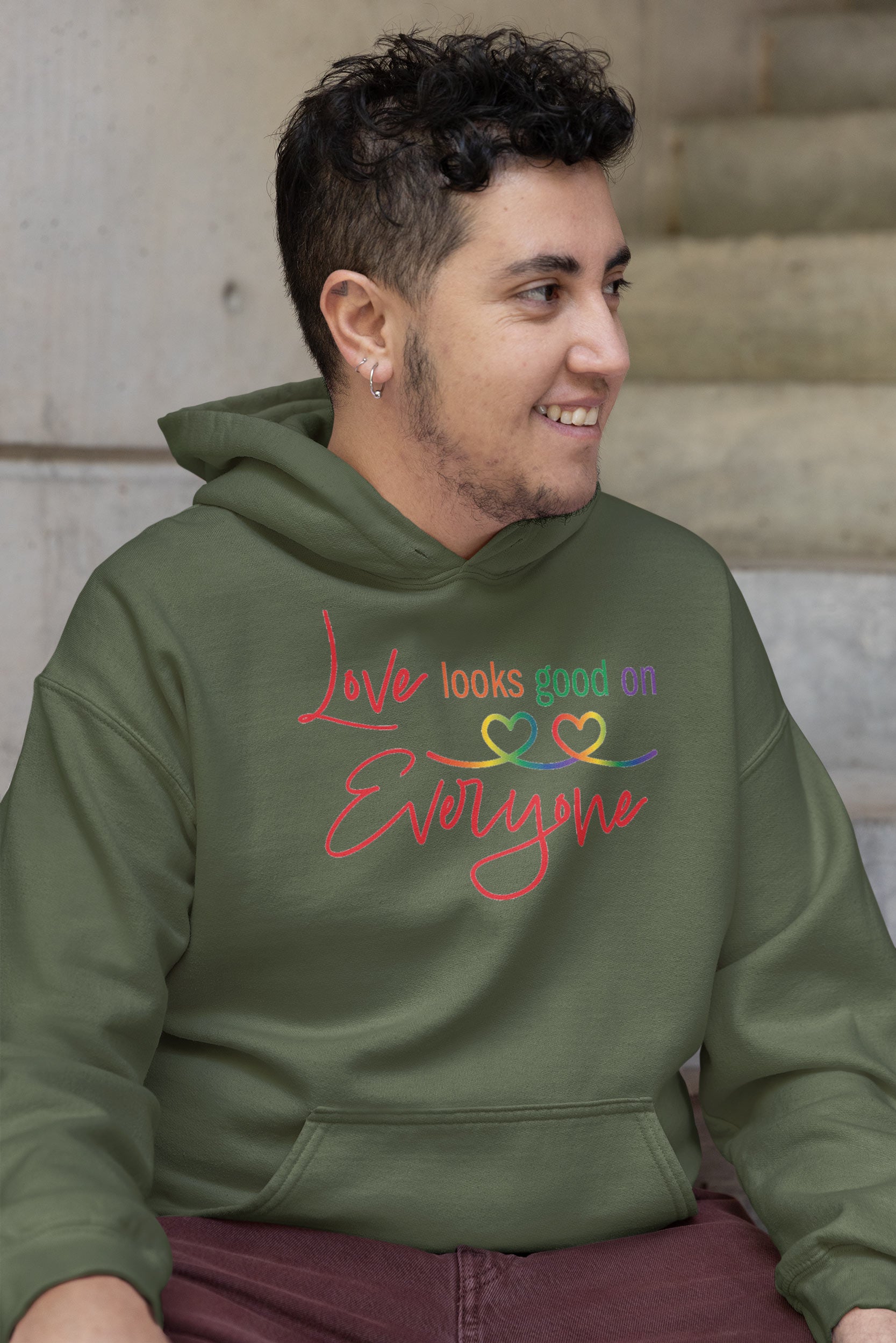 Love Looks Good on Everyone Pride Hoodie