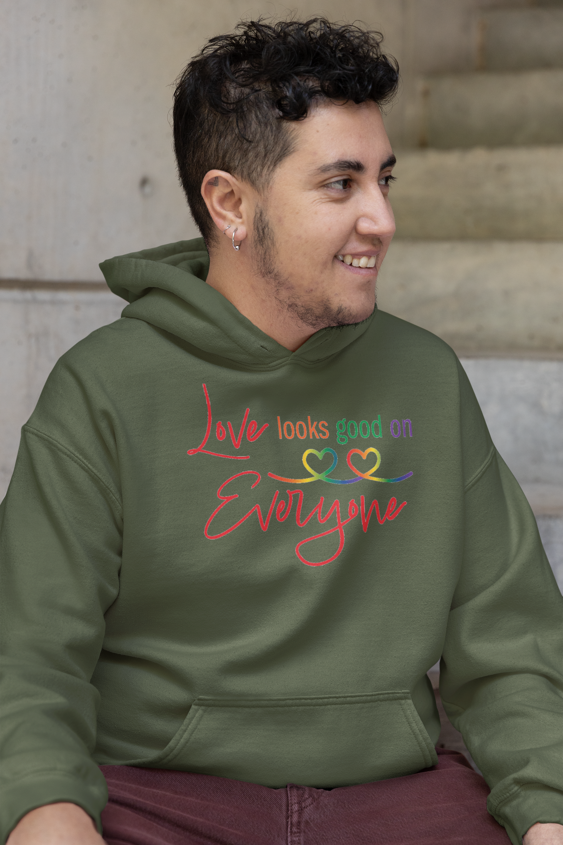 Love Looks Good on Everyone Pride Hoodie