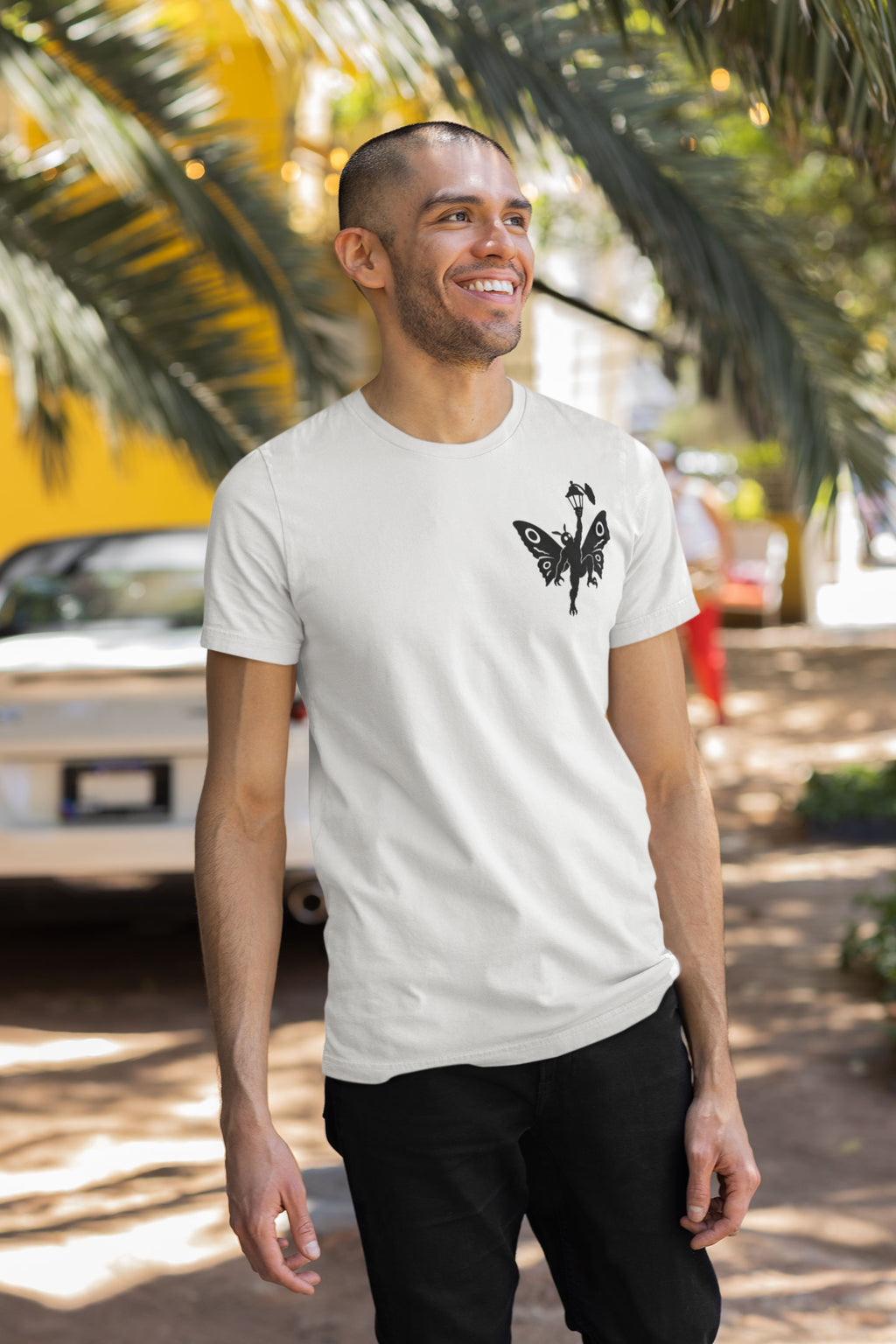 Mothman After Dark Minimalist Cryptid T-Shirt