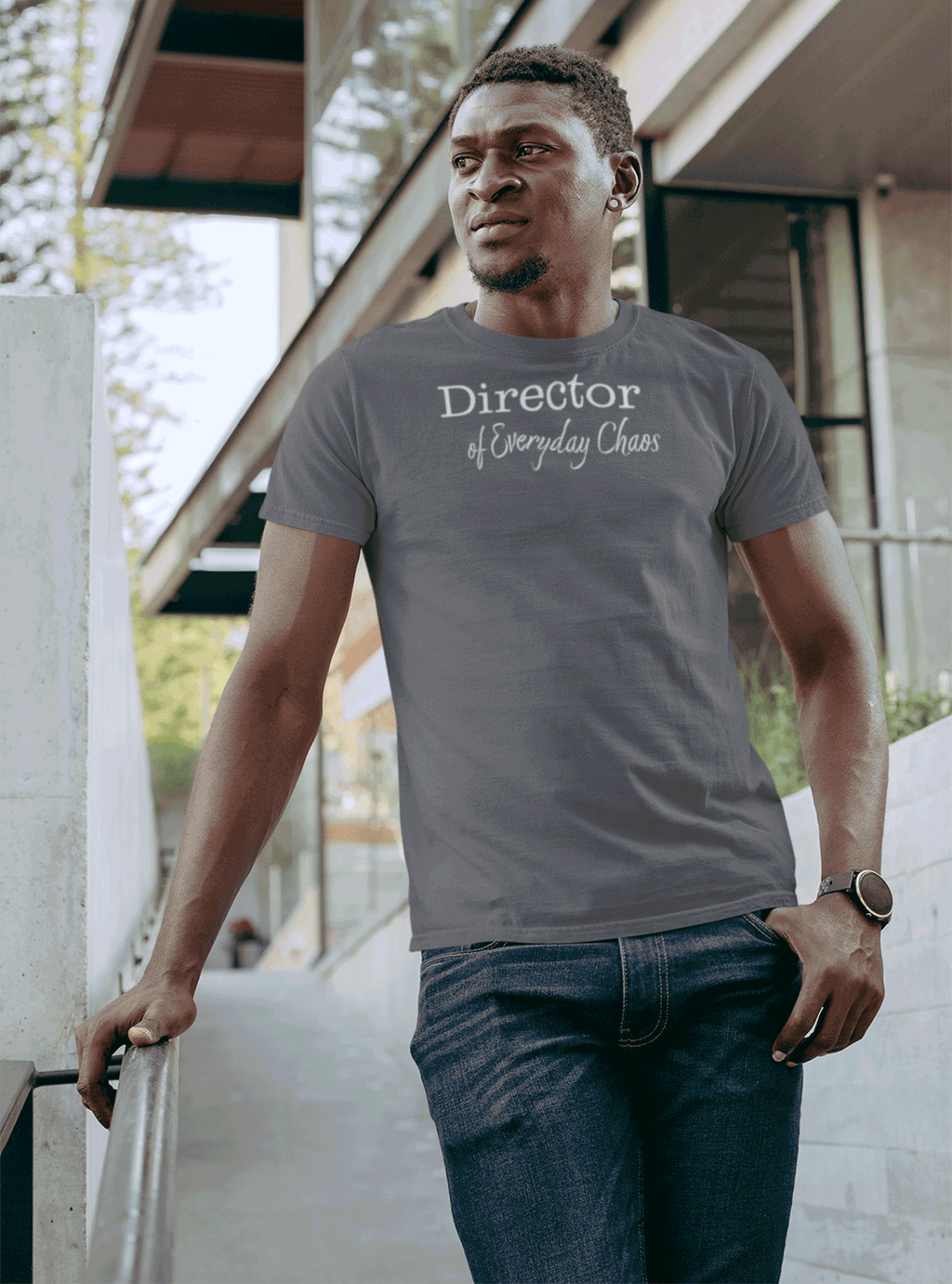 red-rock-chaos-Director-of-Everyday-Chaos-tee-white-text-Alphalt