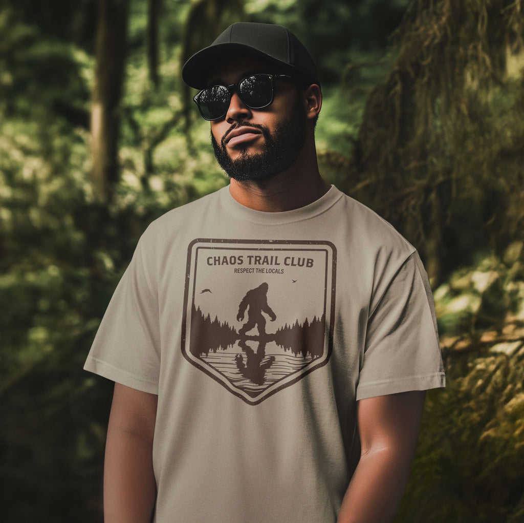 red-rock-chaos-Trail-Club-vintage-bigfoot-model-shirt-tan