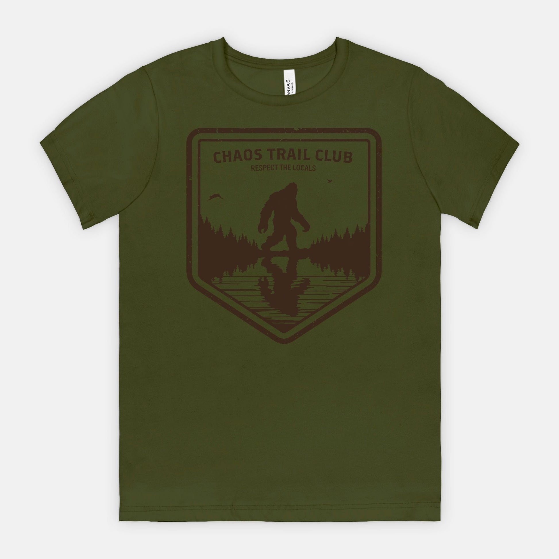 red-rock-chaos-Trail-Club-vintage-bigfoot-shirt-olive
