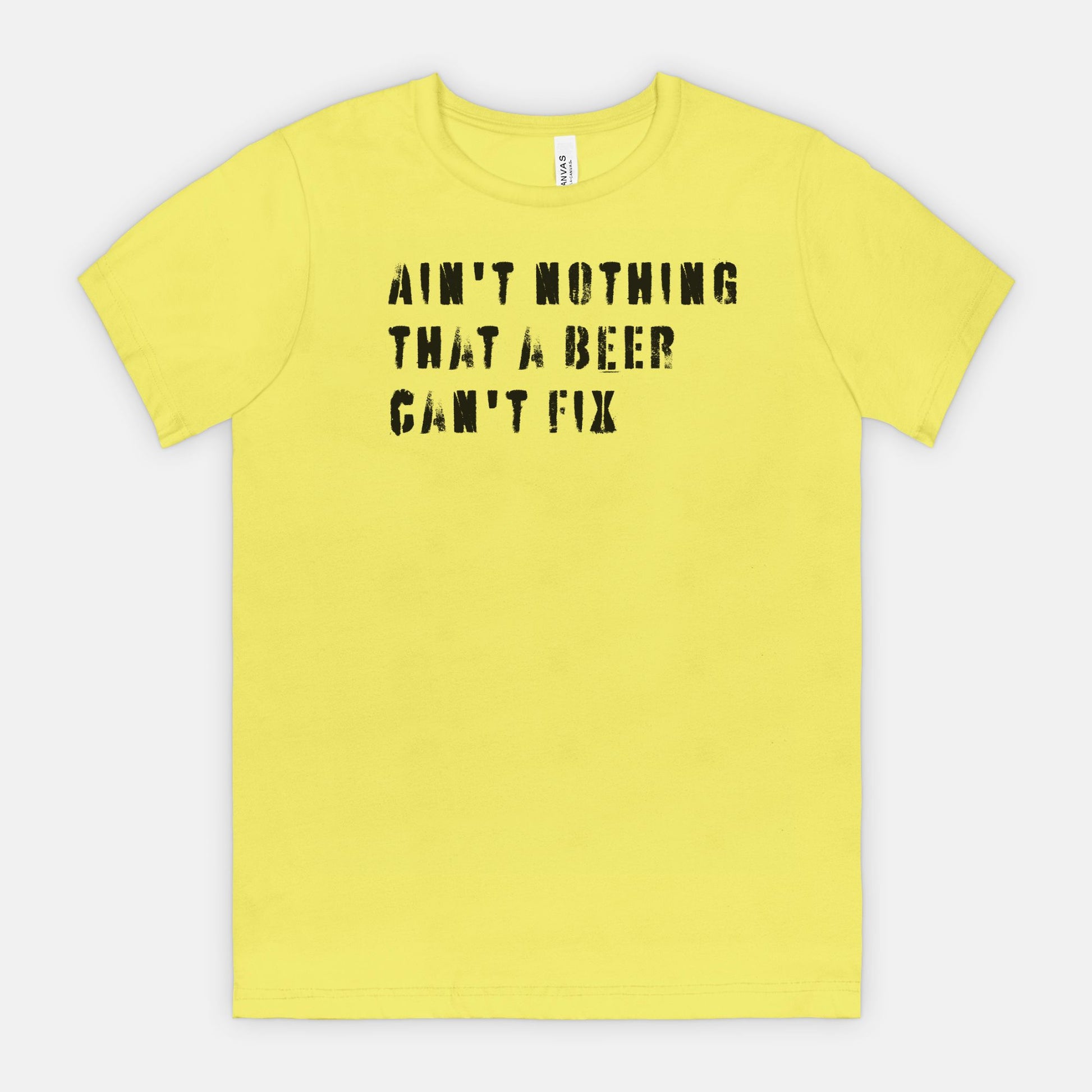 red-rock-chaos-aint-nothing-that-a-beer-cant-fix-tee-black-text-bella-canvas-3001-strobe