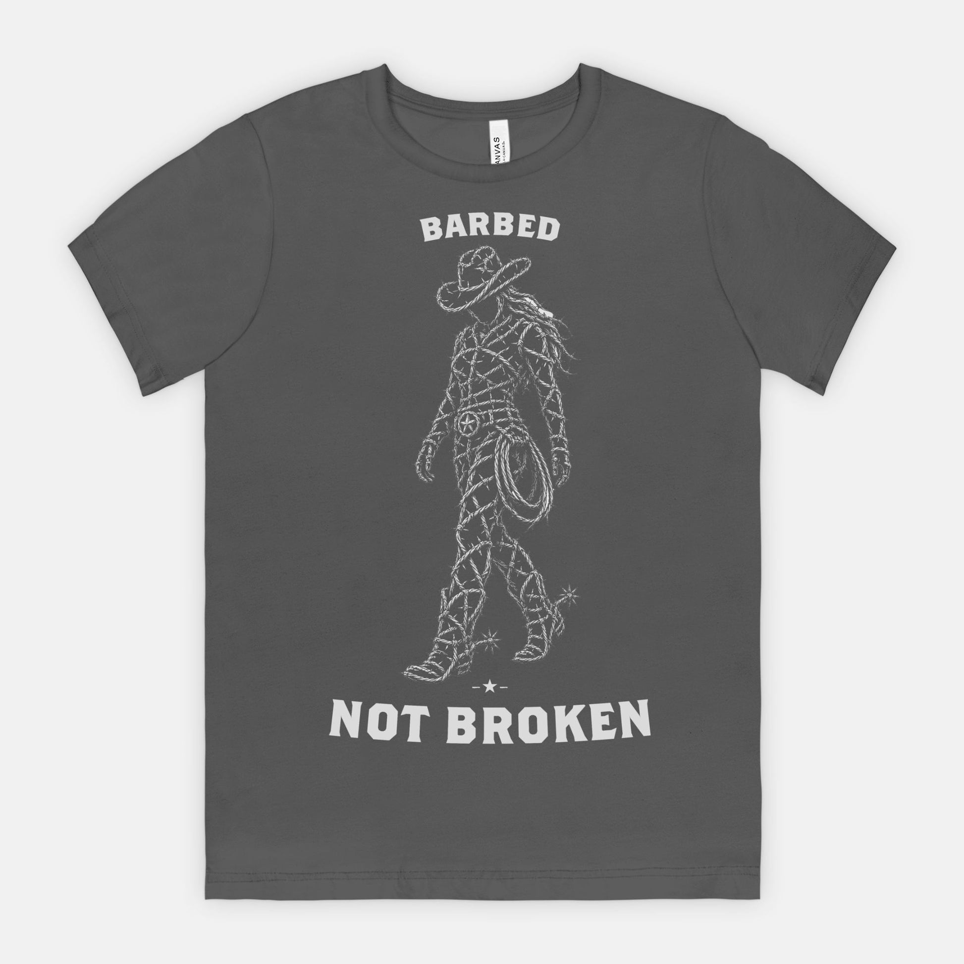 red-rock-chaos-barbed-not-broken-cowgirl-shirt-Asphalt