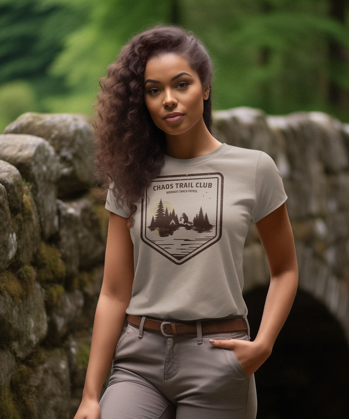 red-rock-chaos-midnight-snack-patrol-shirt-model-bella-canvas-3001-tan